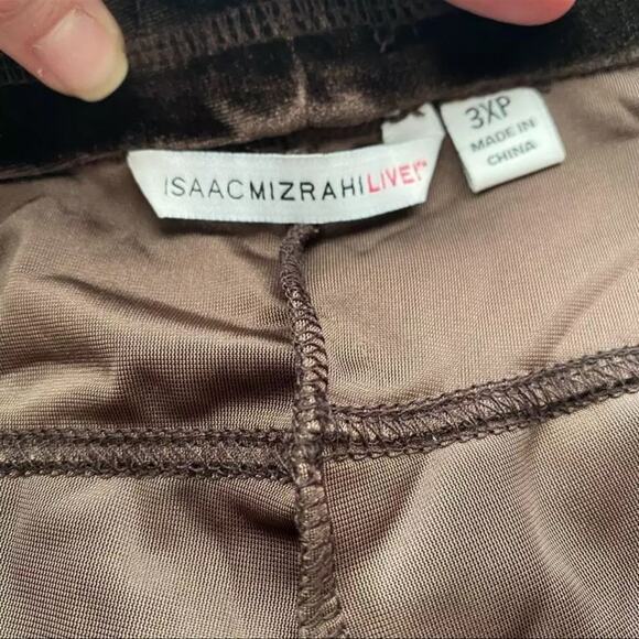 Isaac Mizrahi Live 3XP Brown Velour Cottagecore BOHO Fall Autumn Comfy Leggings - Picture 4 of 6